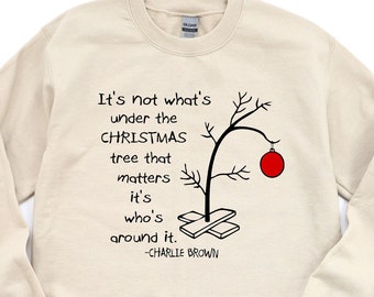 It's not what's under the tree that matters, it's what's around it shirt . Charlie Brown Christmas tee,Cute Christmas tree tee, Best seller