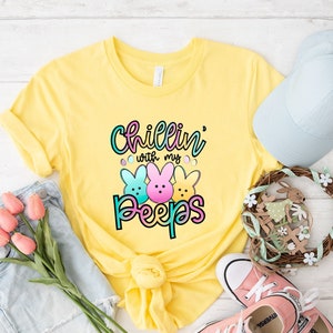 Chilling With My Peeps T-Shirt - Osterhasen T-Shirt - Ostern Peeps Shirt - Ostern Kinder Geschenk - Osterhasen Kinder Shirt, Lustiges T-Shirt