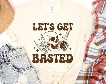 Let's Get Basted Shirt, Thanksgiving Shirt,Cute Fall Shirt,Autumn Shirt,Thanksgiving Day T-Shirt,Pumpkin Day Shirt,Funny Thanksgiving Shirt