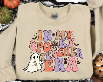 Funny Halloween Teacher Shirt, In My Spooky Teacher Era Shirt, Custom Teacher Shirts, Spooky Teacher Shirt, Halloween Gift for Teacher