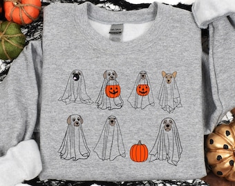 Halloween Shirt, Halloween T-Shirt, Halloween ghost Dog Shirt, Dog Lovers T, Fall Shirts, Ghost Shirt, Ghost Dog Shirt, Trick or Treat Shirt