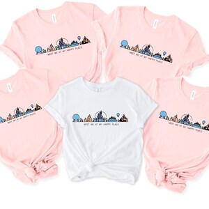 Meet me at my happy place shirt, Travel  shirt, Vacation shirts, Family vacation shirts, Matching Family shirt
