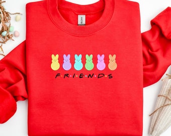Cute Easter Shirt, Easter Friends T-Shirt, Easter Matching Tee, Easter Peeps Tee, Gift For Easter Day, Cute Peeps Shirt, Easter Peeps Design
