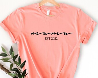 Custom Mama Est 2023 Sweatshirt and Hoodie, Mothers Day, Gift for Mom, Mama Sweatshirt, Mom Crewneck, Gift for Her, Birthday Gift for Mom