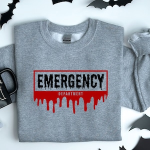 Halloween Emergency Department Shirt Halloween ER Nurse Tshirt Emergency Room Tech Gift ER Tech Shirt Halloween Emergency Nurse Gift