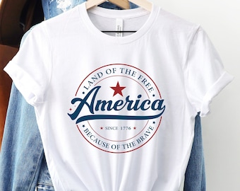 America Shirt, 4th Of July Shirt, Land Of The Free Because Of The Brave Shirt, Patriotic Shirt, Independence Day Tee, Memorial Day Shirt