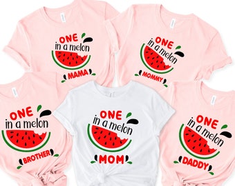 One in a Melon Mom Shirts, One in a Melon Mom Shirts, Birthday Shirt for Mom, Watermelon Birthday Shirts, First Birthday, One in a Melon