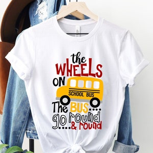 The WHEELS On The BUS shirt, go back to school shirt,School bus shirt, school bus shirt, Cute kids shirt,School tee,First day of school tee
