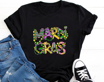 Mardi Gras Shirt, Mardi Gras Carnival Shirt, Beads NOLA Shirt, Funny Mardi Gras Festival,Mardi Grass Beads Shirt, Louisiana Shirt,NO GLITTER