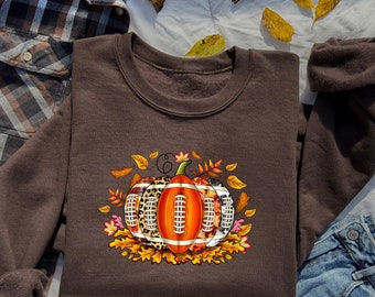 Pumpkin American Football  Sweatshirt, Pumpkin Ball sweatshirt, Thanksgiving Shirt,Pumpkin Spice Shirt, Fall shirt