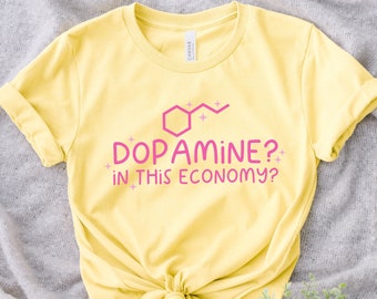 Maglietta dopamina, maglietta ADHD, maglietta Neurodiversity, maglietta Neurodiverse, consapevolezza dell’ADHD, maglietta della fatica, maglietta della depressione, maglietta della schizofrenia
