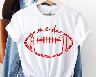 Game Day voetbalshirt, voetbalshirt, vrouwen voetbalshirt, game dag shirt, voetbal seizoen Tee, voetbalteam shirt, beste spel shirt,