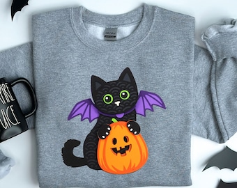 Black Cat Shirt, Halloween Cats Shirt, Spooky Season Shirt, Cat Skeleton Shirt, Halloween Shirt, Spooky Season Shirt, Halloween Gift