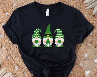 St. Patrick's Day Gnomes Shirt,St. Patricks Day Shirt,Shamrock Lucky Lips,Four Leaf Clover,Shamrock Shirts,Patrick's Day,Irish Tshirt, Best