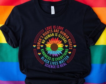 Koszulka Love is Love, damska koszulka Love is Love, koszulka Pride, męska koszulka Love is Love, koszulki Kindness, koszulki LGBTQ Support, koszulka Gay Pride