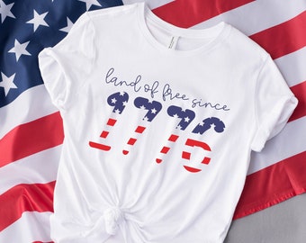 4th of July shirt, Patriotic Shirt, Land of Free Since 1776 Shirt, American Flag Shirt,Independence Shirt, American History Shirt