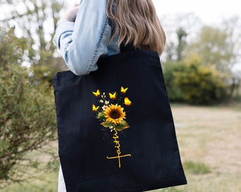 Torba Tote Flowers, Wildflower Cute Tote Bag, Botaniczna Torba Tote Floral, Estetyczna Torba Damska, Kwiatowa Torba Tote, Torba Miłośnika Kwiatów, Flower Lady