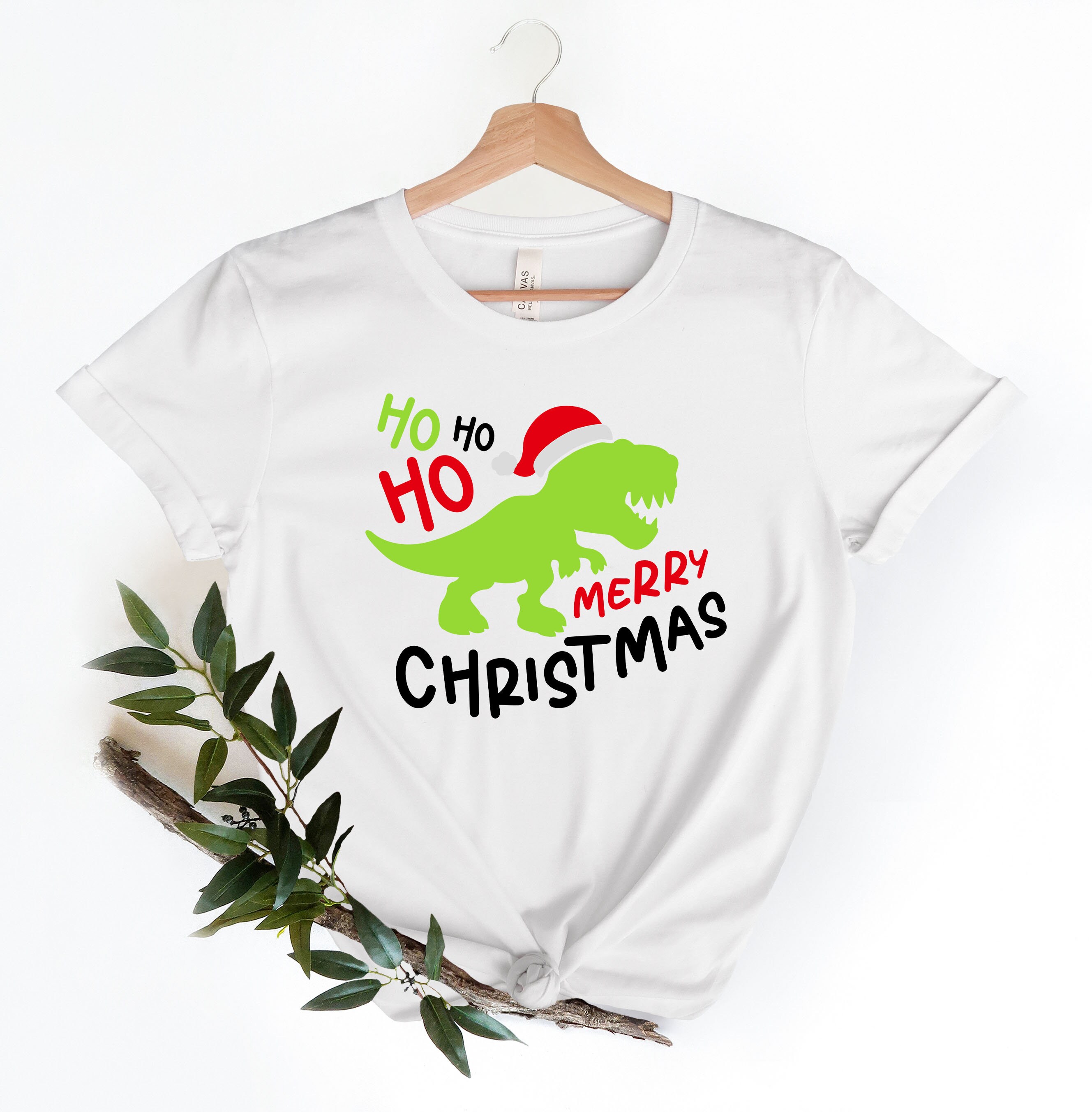 Discover Ho Ho Ho Merry Christmas Dinosaur Shirt, Cute boy Christmas shirt, Funny boy Christmas shirt , Christmas 2021 T-shirt, cute religious tee