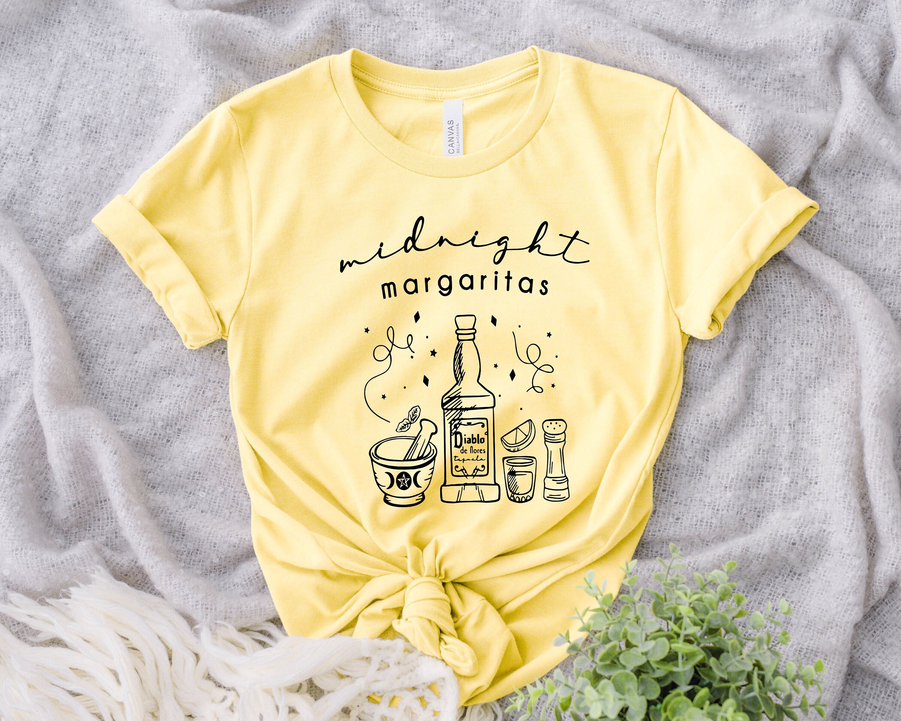Midnight Margaritas Tequila Funny Wizard Shirt, Witchy Witchy Tee, Drinking Margaritas Shirt, 2022 Halloween Party Tee, Wizard Halloween Tee