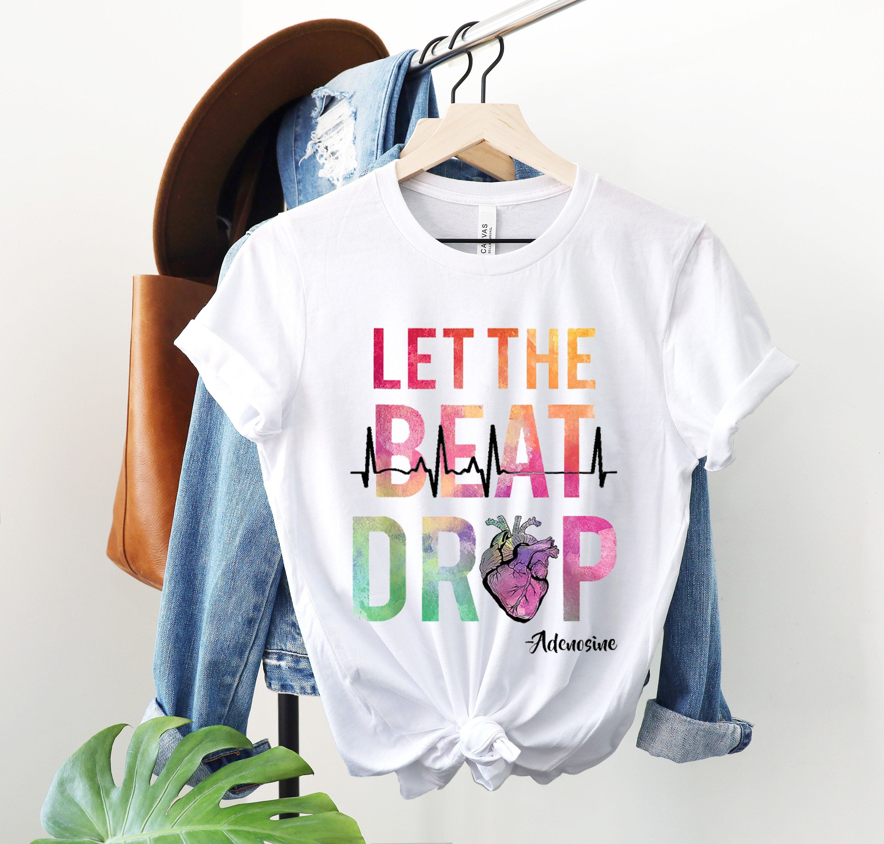 Let The Beat Drop Shirt, Nurse Life Shirt, Nurse Colorful Shirt, School Nurse Shirt, Nurse Shirt, Nursing Student, Adenosine Shirt