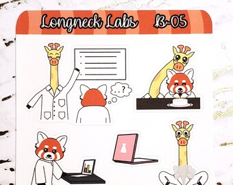 ラボのいたずら | 装飾 | 科学ステッカー | ジャーナルステッカー | かわいい