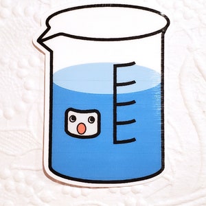 Vinil de copo surpreso | Decorativo | adesivos científicos | Adesivos de diário | Kawaii | adesivo para laptop | Adesivo para garrafa de água
