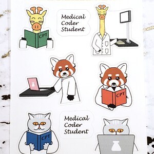 La codificación médica es una ciencia / Decorativa / Pegatinas científicas / Pegatinas de revistas / Kawaii