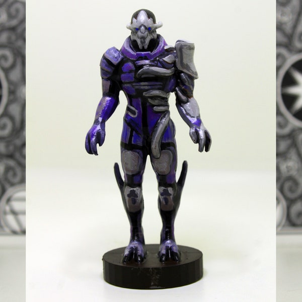 Saren - Mass Effect- custom collectible - Hand-painted 3d printed resin figurine.