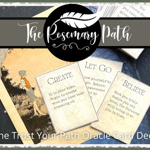 Confie no seu caminho Oracle Card Deck para manifestação, afirmação e adivinhação. Download instantâneo para impressão