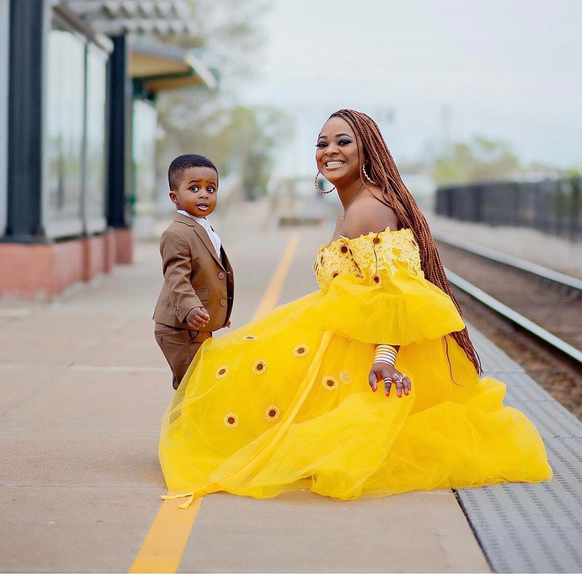 Sunflower Tulle Yellow Dress | Etsy