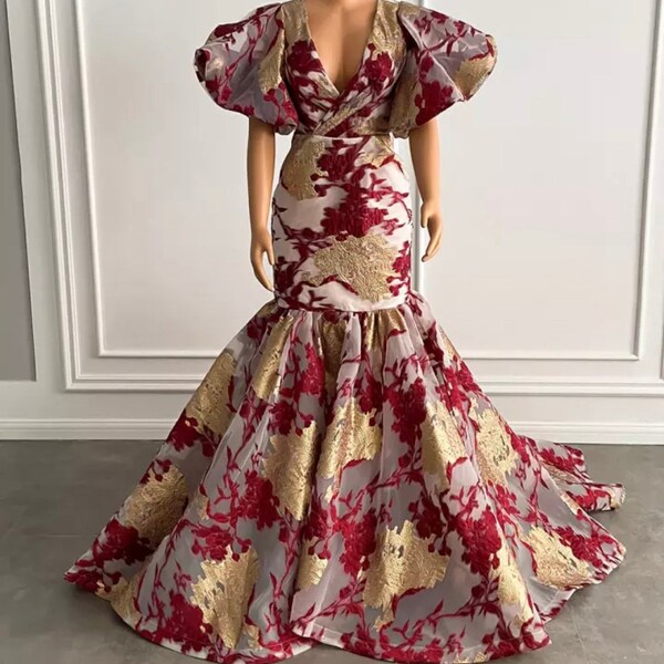 Gold African Formal Dresses for Women – Etsy