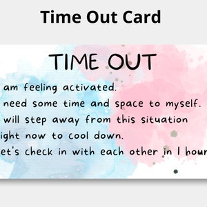 Time-outkaartprompts en zinsideeën voor ruimte vanuit een situatie of gesprek