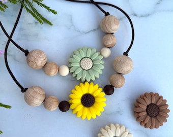 Silicone Flower Necklace: Sensory Fidget, Nursing Jewelry