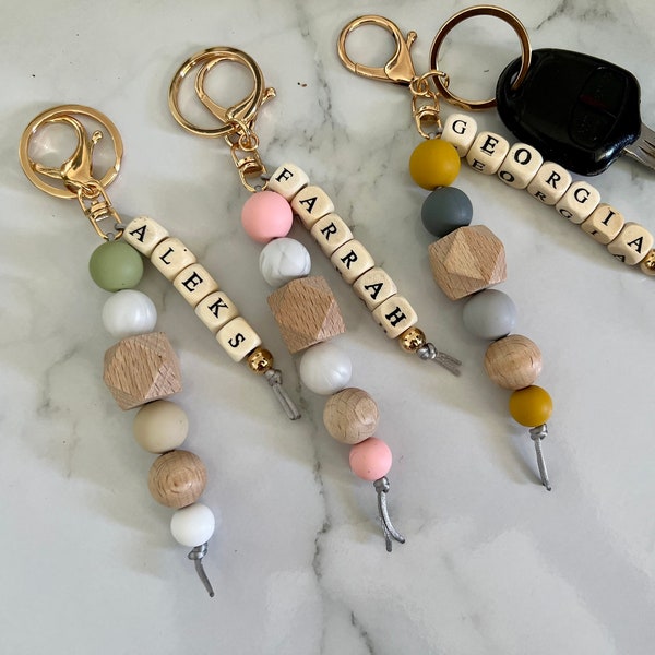 Personalised Key Ring| Personalised Key Chain| Key Chain| Bag Tag| Key Ring| Wristlet| bag charm| name tag| Gift for girl