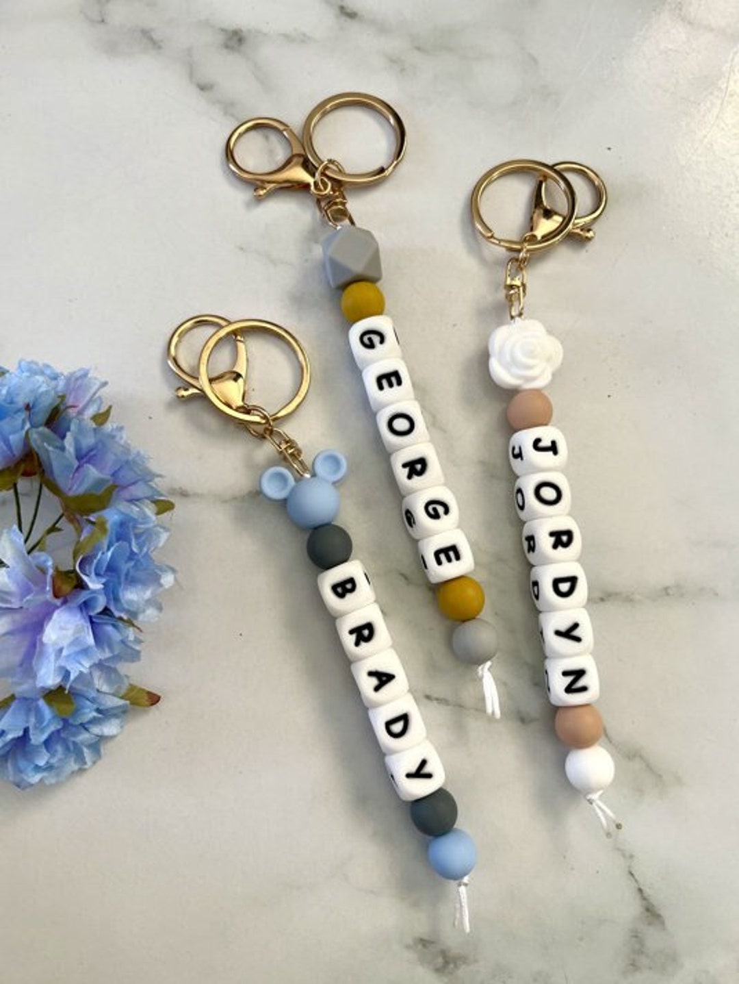 Personalised Key Ring Custom Key Chain Name Bag Tag Charm Etsy Australia