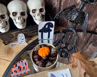 Conjunto de adesivos - Gatos de Halloween