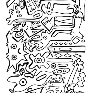 Wacky Hand-drawn Downloadable Coloring Pages Volume 2