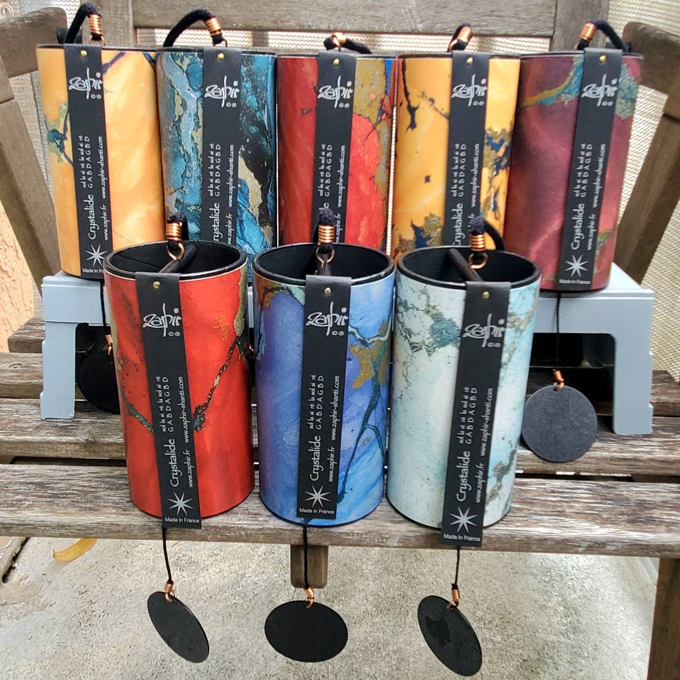 Zaphir Chimes Full Set of 5, Sound Healing and Relaxation Instrument
