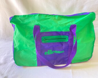 Ellesse Vintage 80's Bag Green&Purple