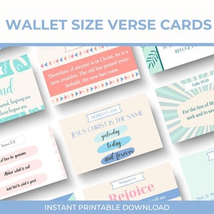 Scripture Memory Cards | Wallet Size Verse Cards | Verse cards for kids | Verse cards for Moms | Christian gifts