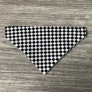 Black & White Checkered Pet Bandana