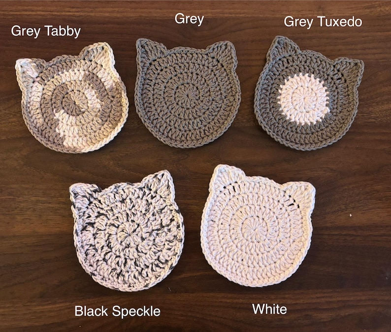 Crochet Cat Coasters afbeelding 3