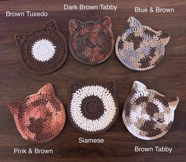 Crochet Cat Coasters afbeelding 4