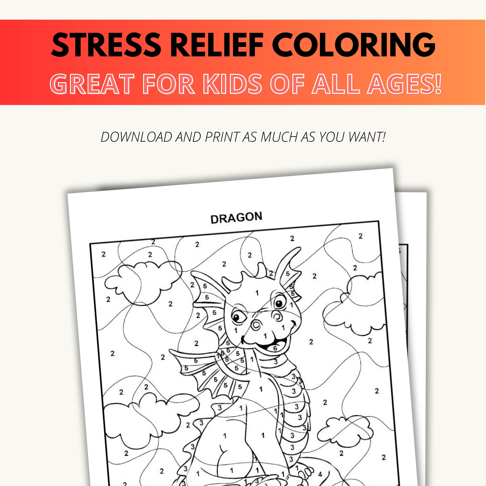 Color by Number Printables for Children, Homeschool Coloring Activities ...