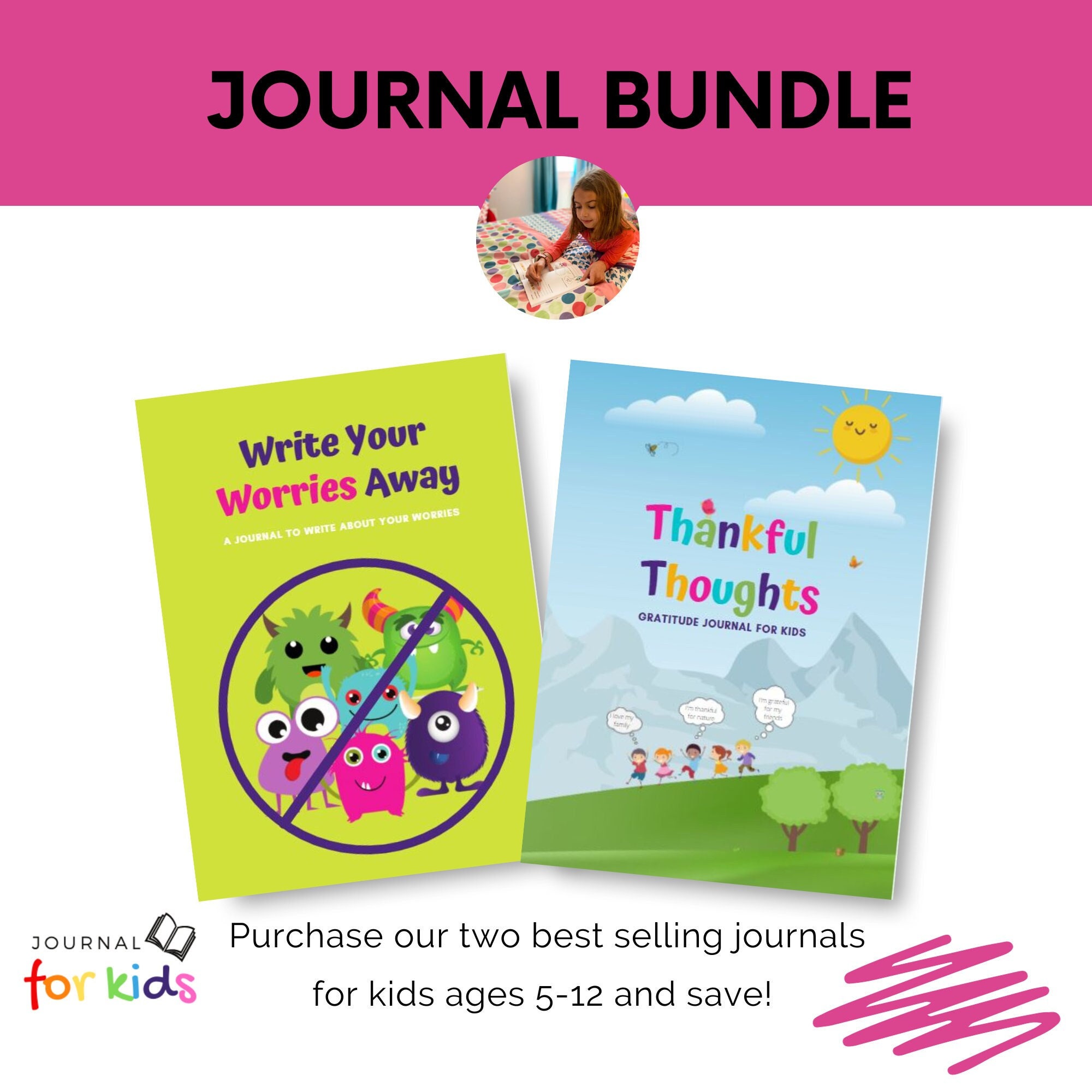 Journals for Kids Childrens Gratitude Journal and Worry Journal for Kids 