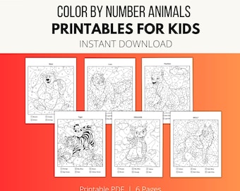 Dibujos para colorear por números para niños, actividades para colorear en casa para niños, páginas para colorear con números para niños