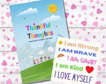 Valentine's Day Gift for Kids | Gratitude Journal for Kids and Affirmation Sticker