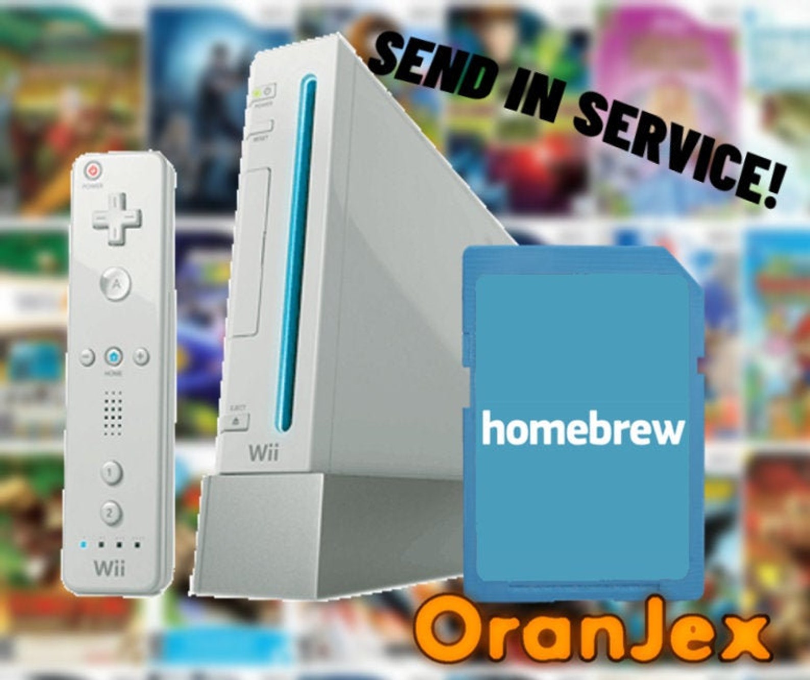 Nintendo Wii Homebrew Modding Send in Service Cleaning Etsy