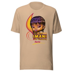 Imani / Afroamerikaner / Cartoon weiblich / Unisex Baumwoll-T-Shirt