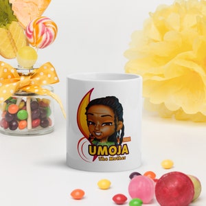Umoja / African American Cartoon Femmina / Madre / Tazza da caffè